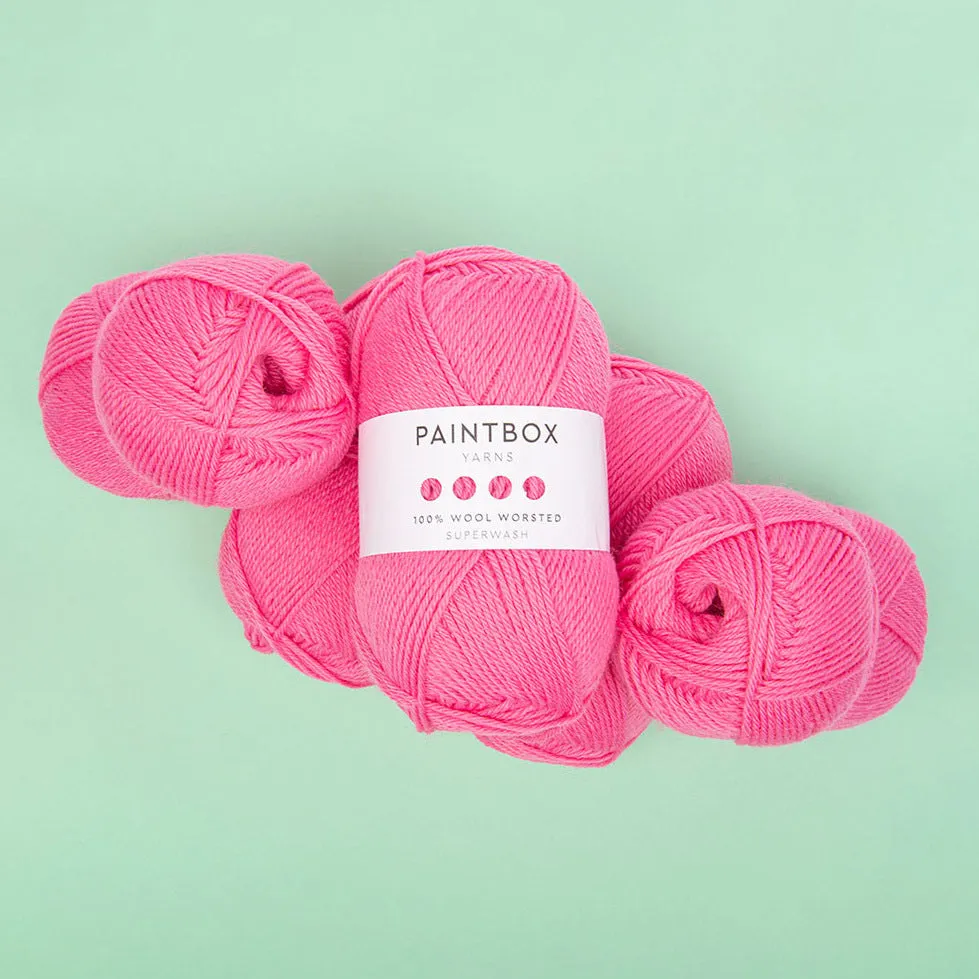 Paintbox Yarns 100% Wool Worsted Wolle 5x100g Superwash
