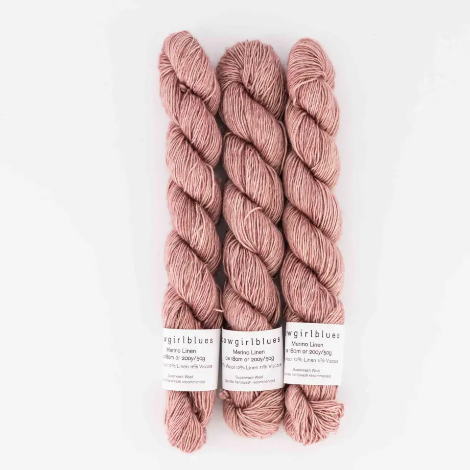 Cowgirlblues Merino Linen Faded Rose 50g Sommerwolle