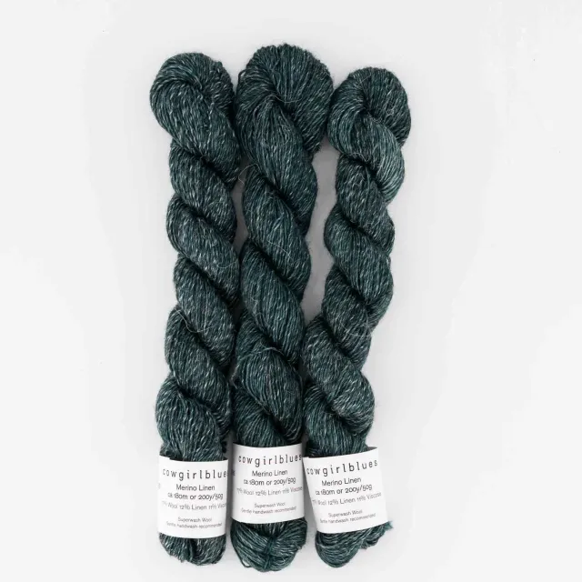 Cowgirlblues Merino Linen 50g Rainforest Wolle grün