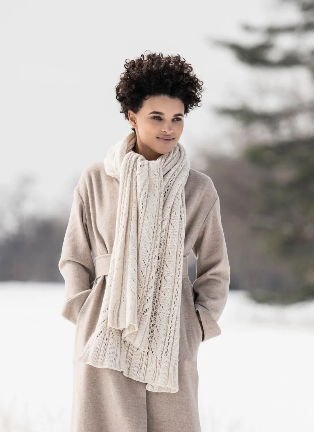 Blue Sky Fibers Classic Nowthen Wrap Strickanleitung Cashmere