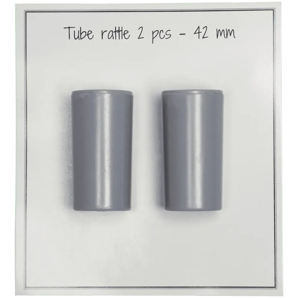 Go Handmade Tube Rassel 42mm grau 2 Stück PS