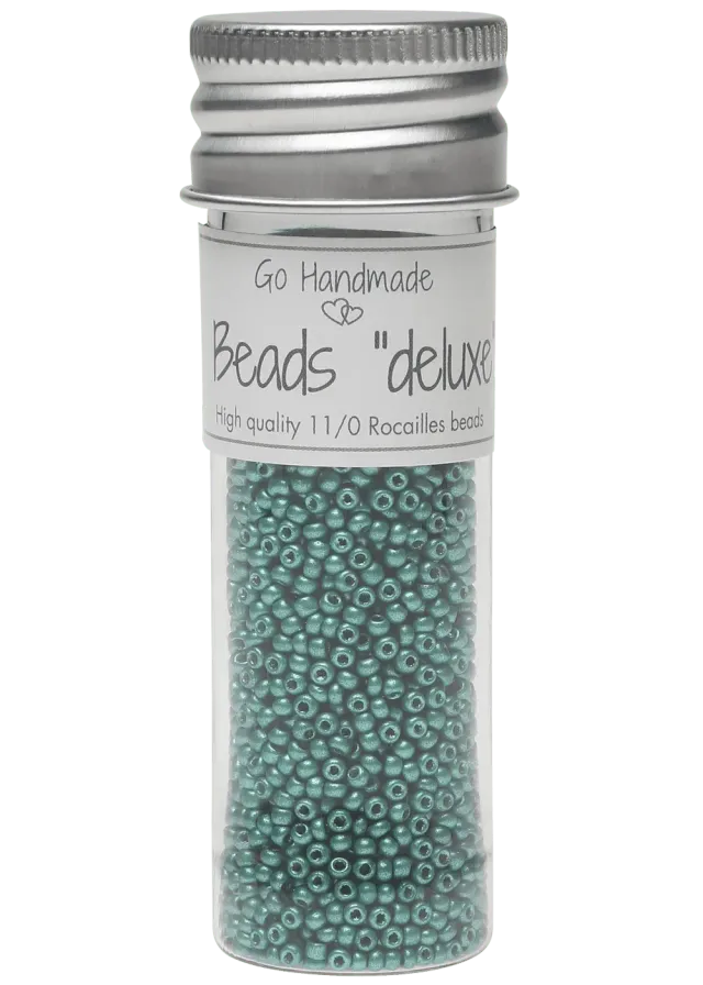 Go Handmade Glass Beads Metallic Smaragd Glasperlen 30g