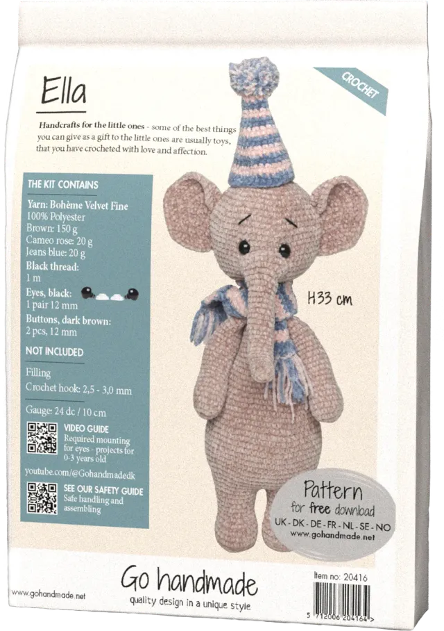 Go Handmade Ella Häkelkit 33 cm Bohème Velvet