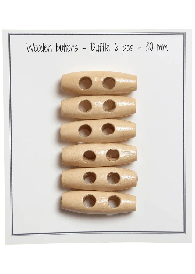 Go Handmade Duffle 30 mm Knebelknöpfe 6er Set