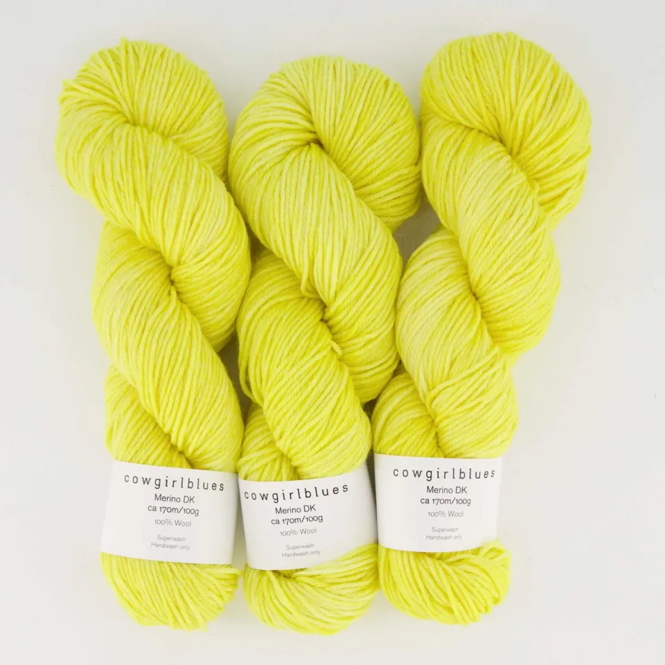 Cowgirlblues Merino DK Lemon Strickgarn gelb 100g
