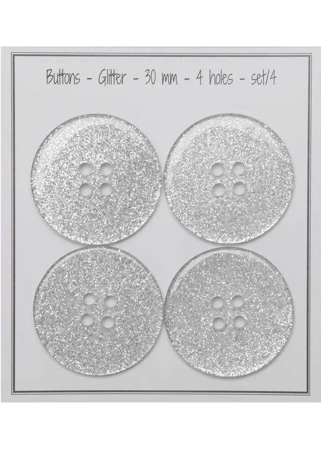 Go Handmade Glitter Sicherheitsaugen 30 mm 4 Stk