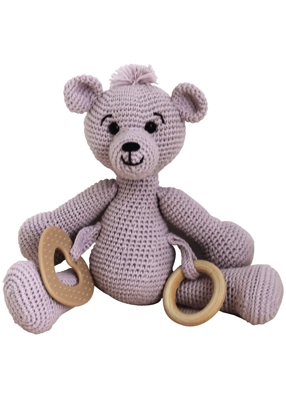 Go Handmade Sensory Teddy Häkelset helllila Greifling