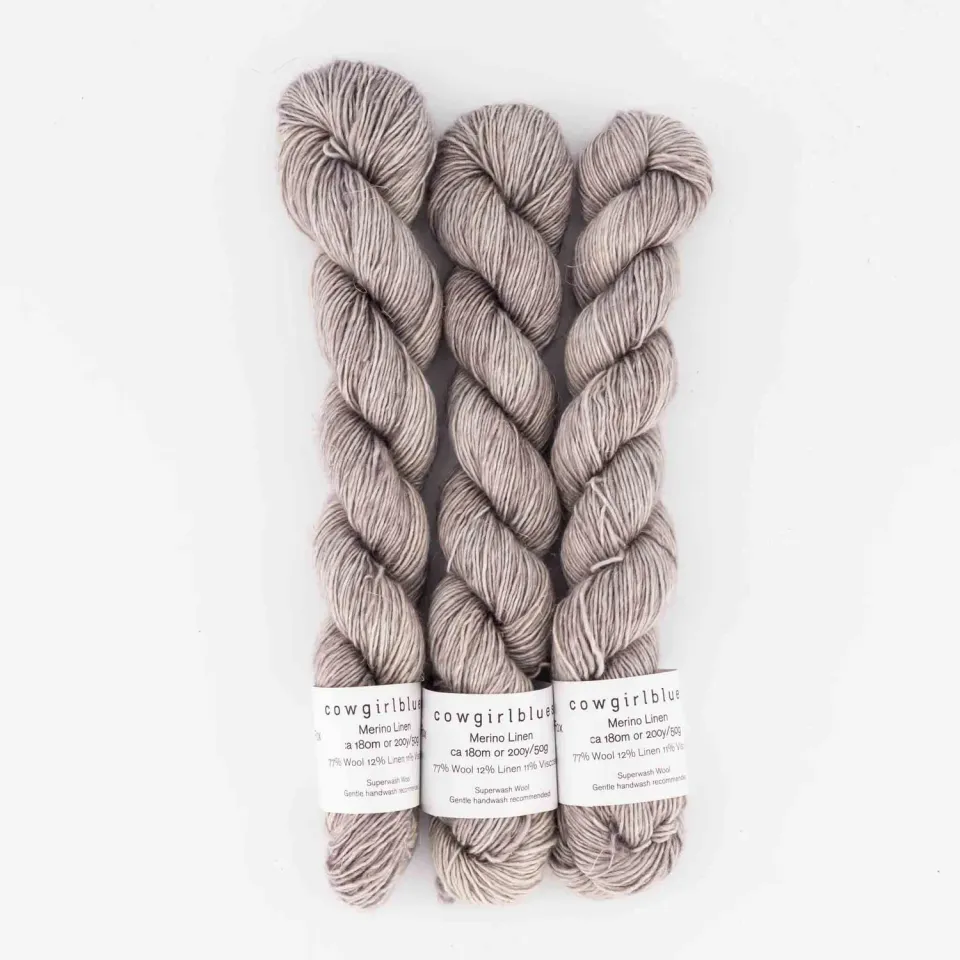 Cowgirlblues Merino Linen Silver Fox Garn 50g meliert