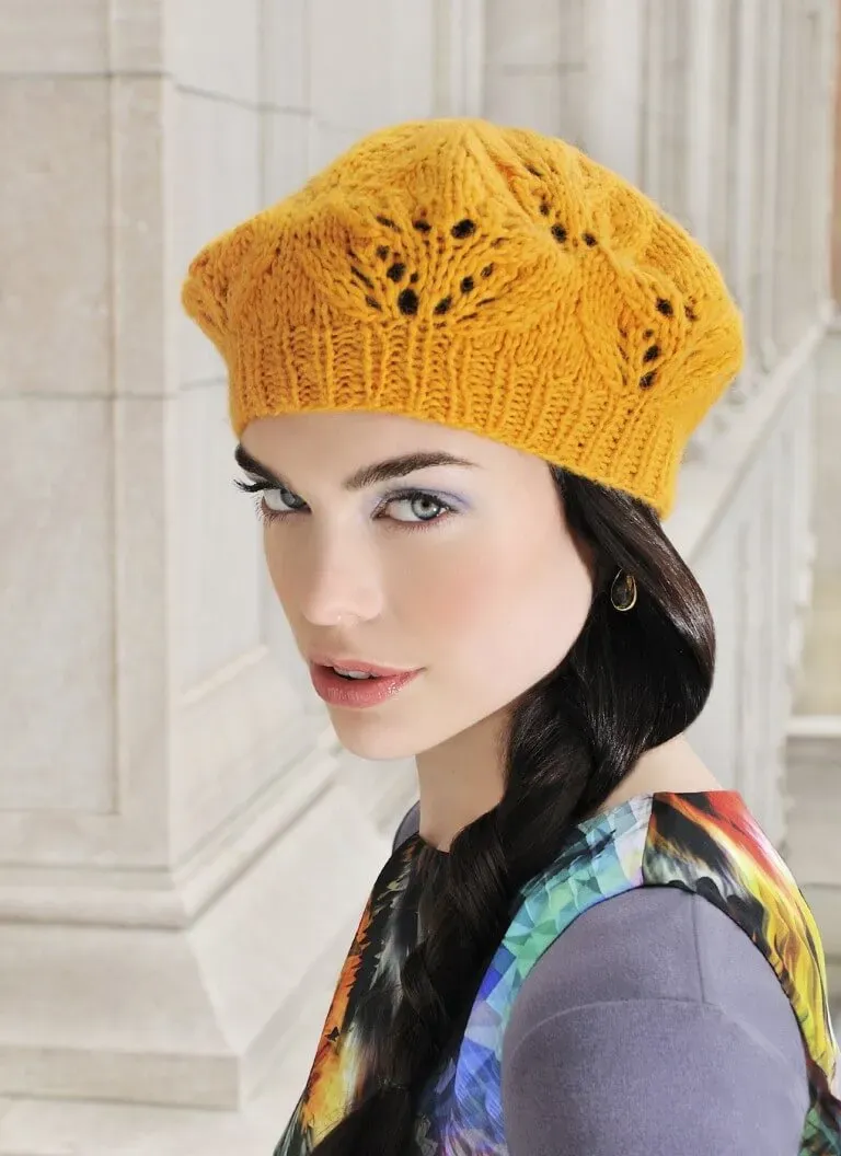 Blue Sky Fibers Classic Series Café Beret Strickanleitung CB3 Spitze