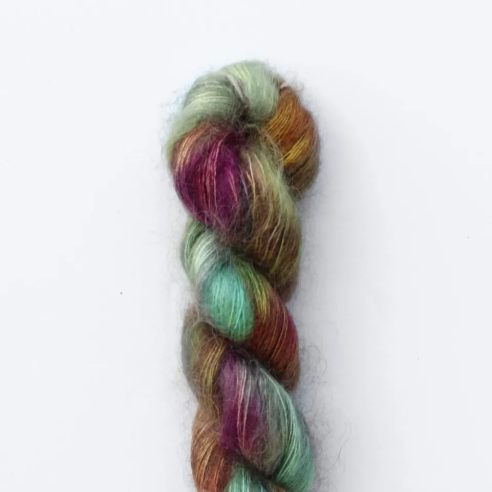 Madelinetosh Tosh Silk Cloud Fire Opal Lace Garn Mohair