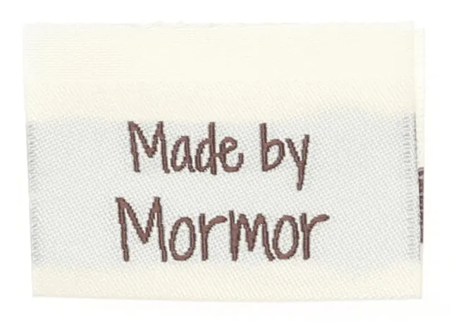 Go Handmade Made by Mormor Weblabel 10 Stück doppelseitig
