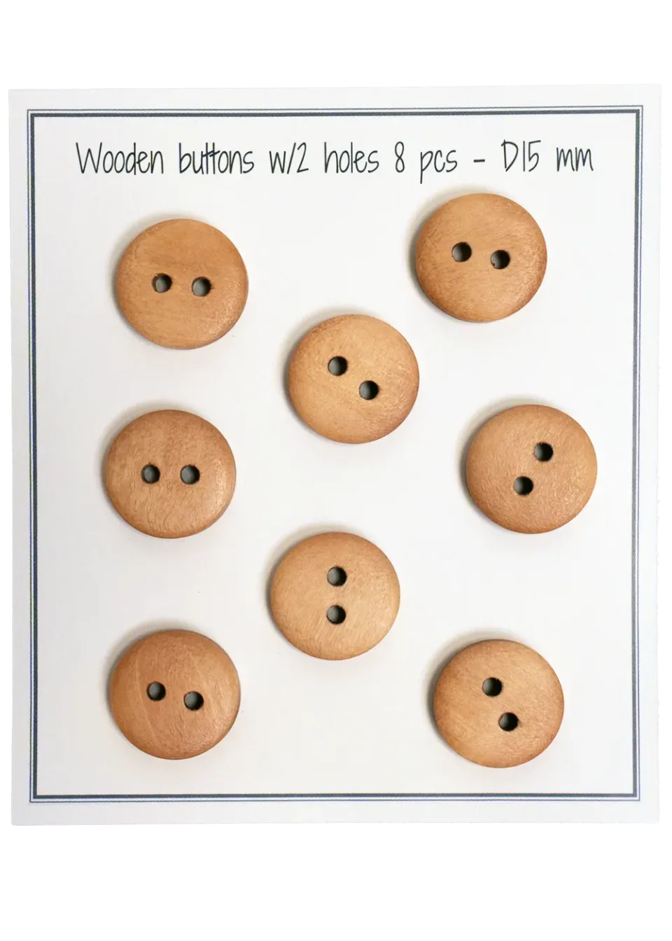 Go Handmade UFO Holzperlen 15 mm 8 Stück natur