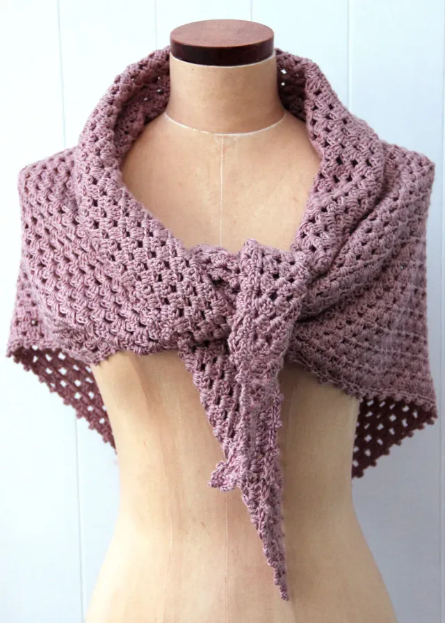 Go Handmade Granny Schal Häkelanleitung 70x150cm Picot