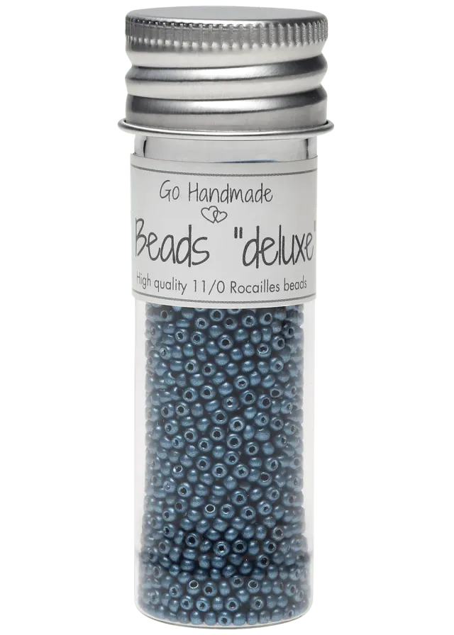 Go Handmade Glasperlen metallic blau 2,2 mm 30 g
