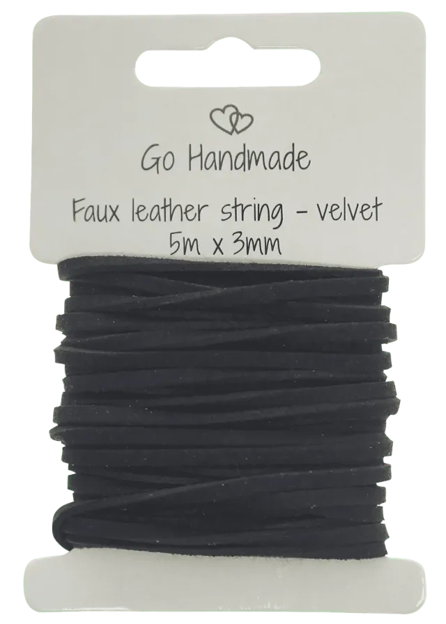 Go Handmade Wildlederschnur 5 m x 3 mm Lederschnur