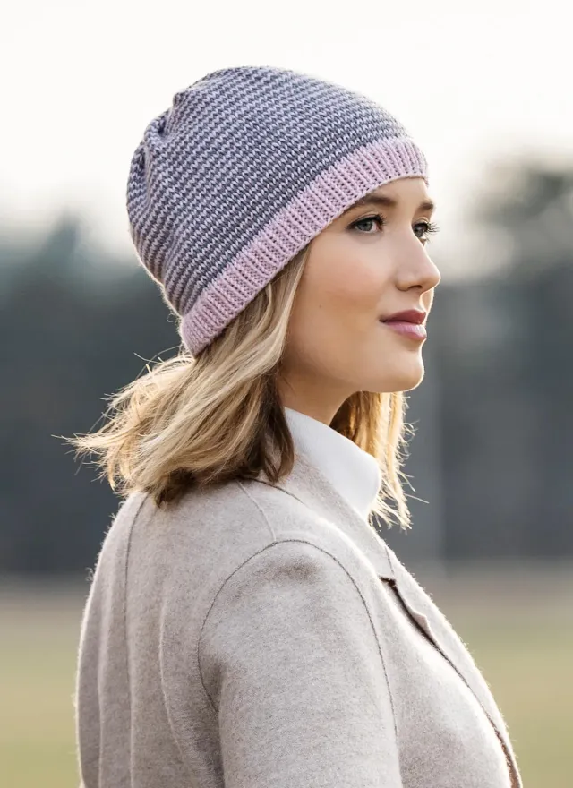 Blue Sky Fibers Lyden Hat Strickanleitung Skyland 2-farbig