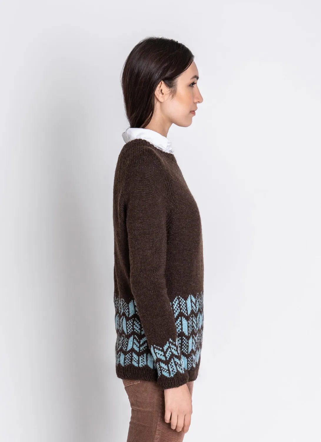 Blue Sky Fibers Classic Browns Valley 202352 Strickanleitung Pullover Zopf