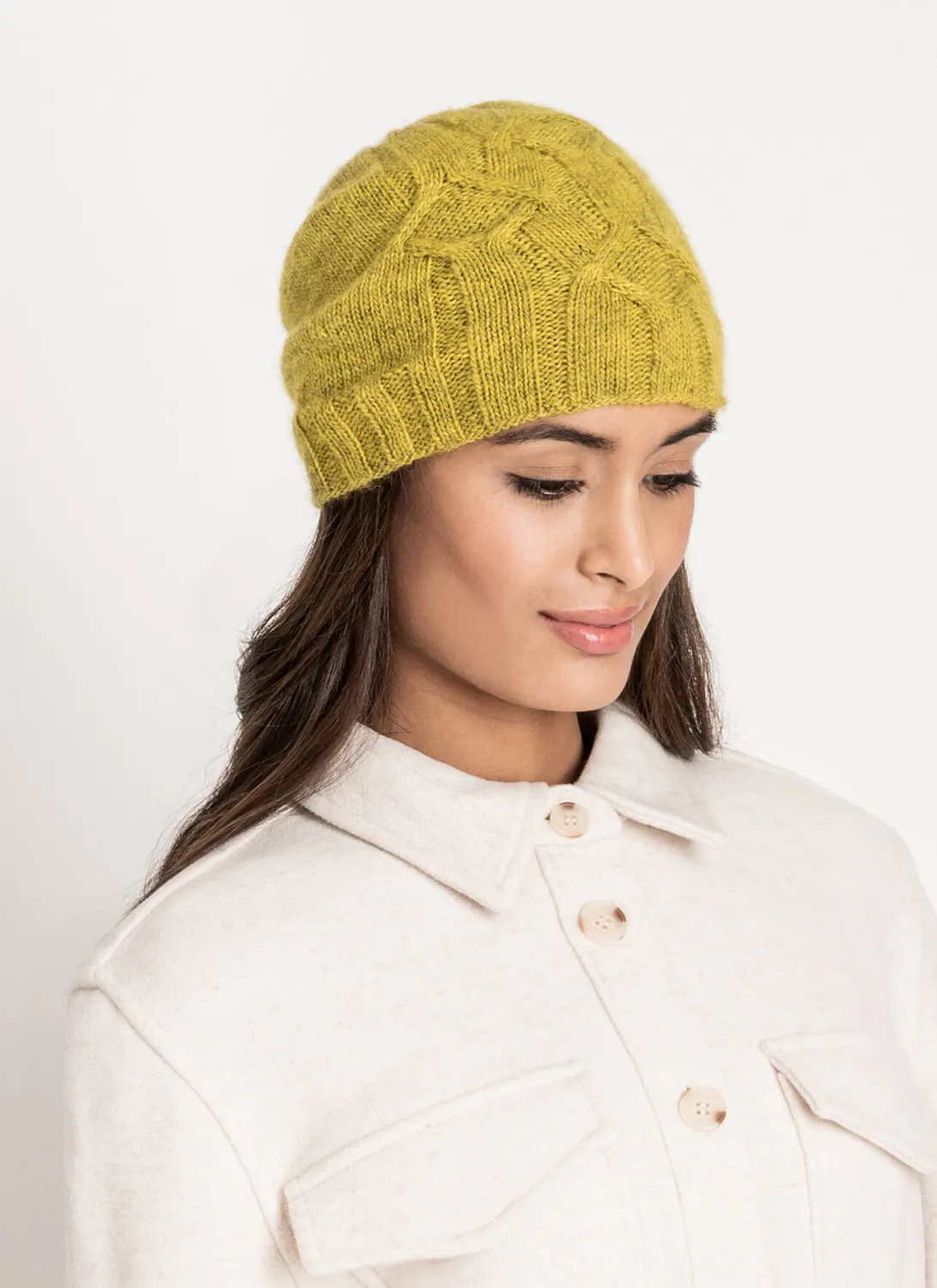 Blue Sky Fibers Henrico Hat Strickanleitung Zopfmütze
