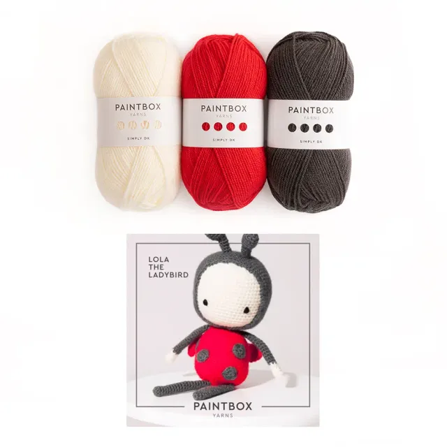 Paintbox Yarns Simply DK Häkelkit Lola Ladybird 3er Pack