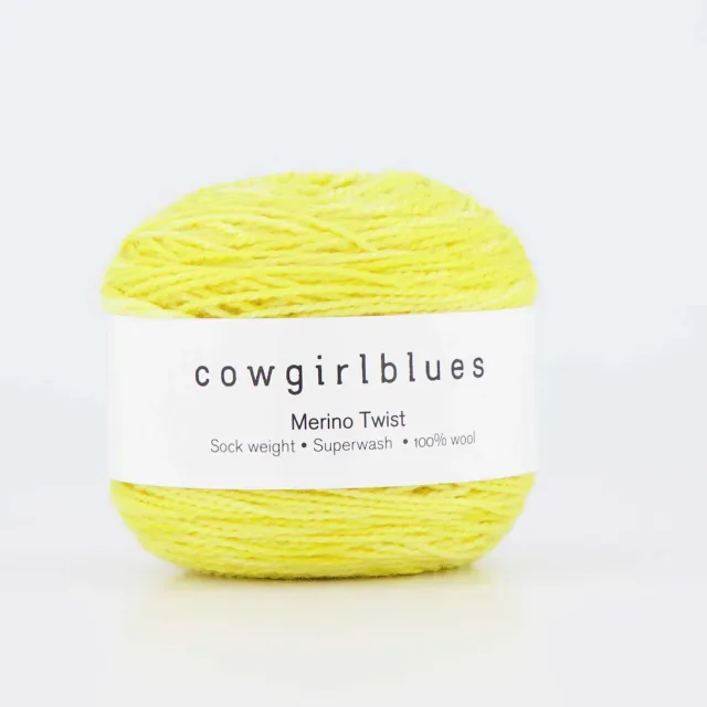 Cowgirlblues Merino Twist Lemon Wolle 50g