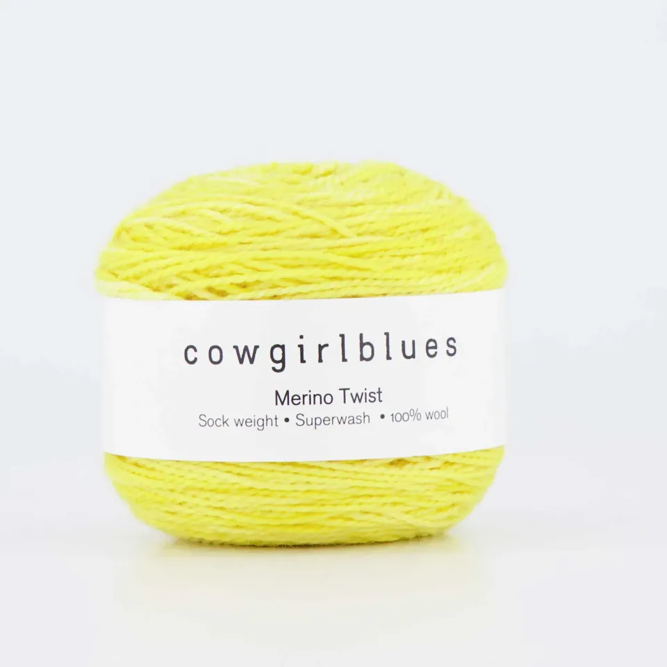 Cowgirlblues Merino Twist Lemon Wolle 50g