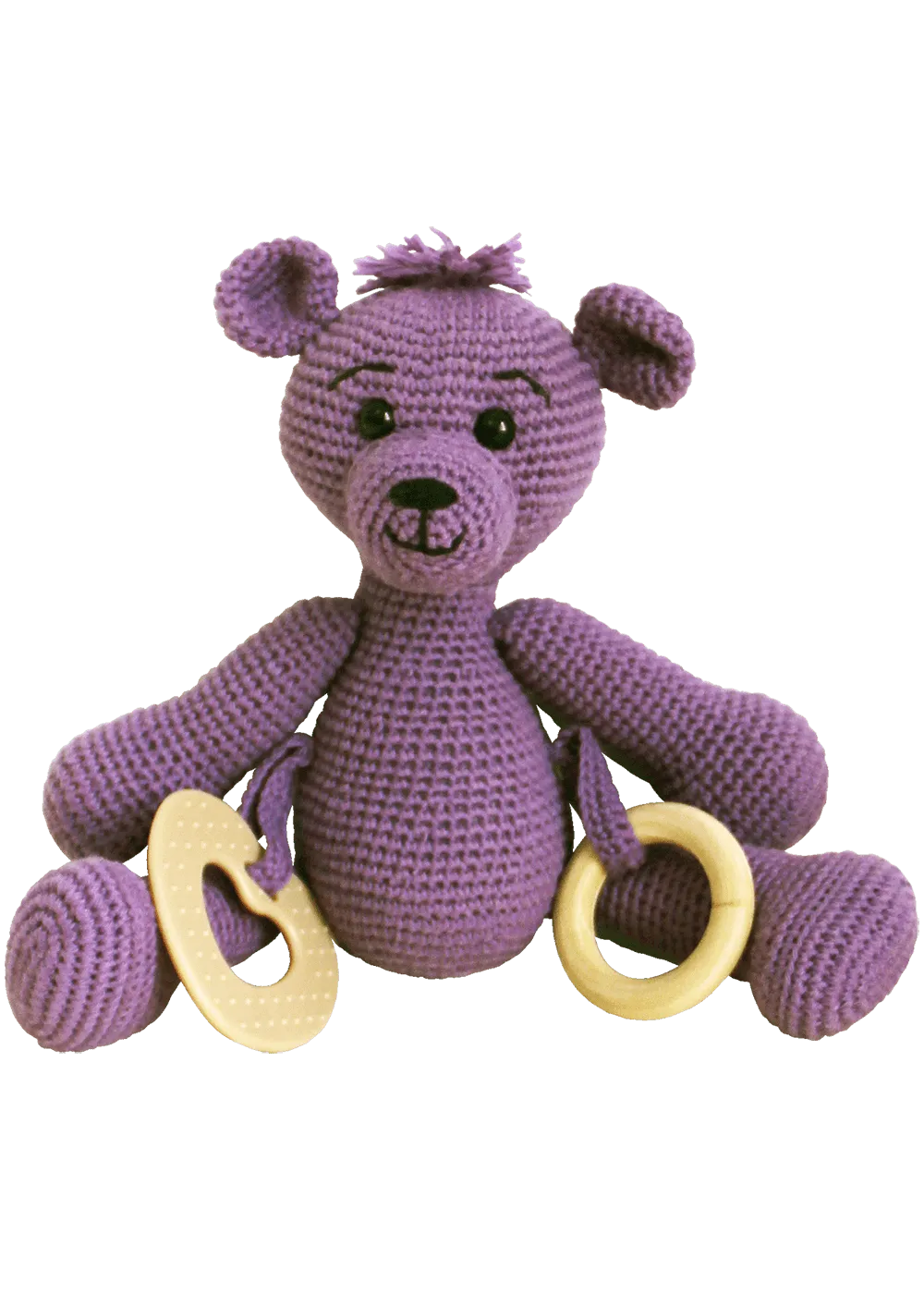Go Handmade Sensory Teddy Häkelkit lila Baumwolle