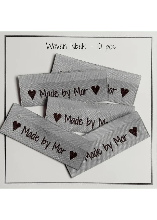 Go Handmade Webetiketten Made by Mor Hellblau 10 Stück