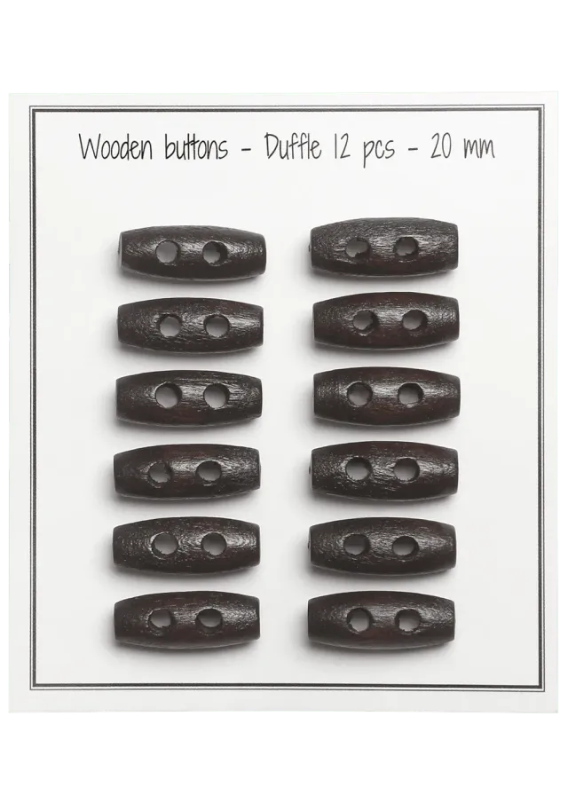 Go Handmade Duffle 20 mm Knebelknöpfe 12er Set
