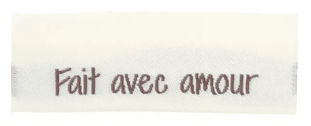 Go Handmade Weblabel Fait avec amour 10er Set