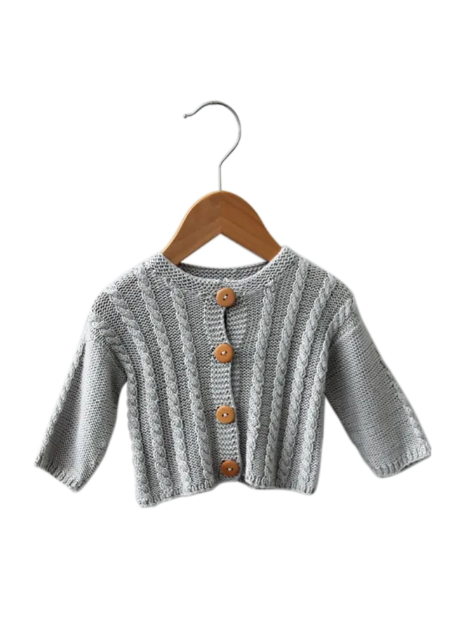 Go Handmade Soft Bamboo Cardigan Cable Anleitung 3-6 Monate