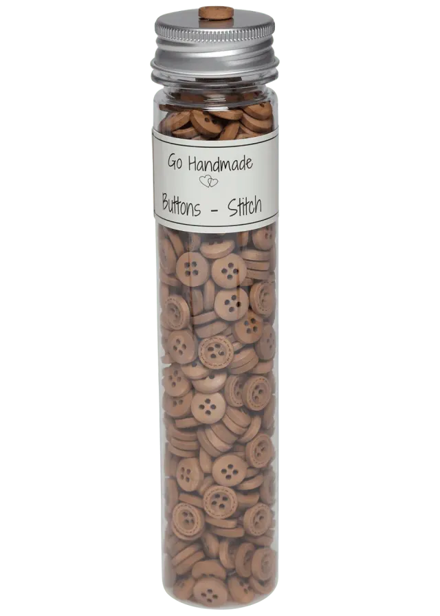 Go Handmade Stitch Knöpfe 12 mm 440 Stück Flasche uni