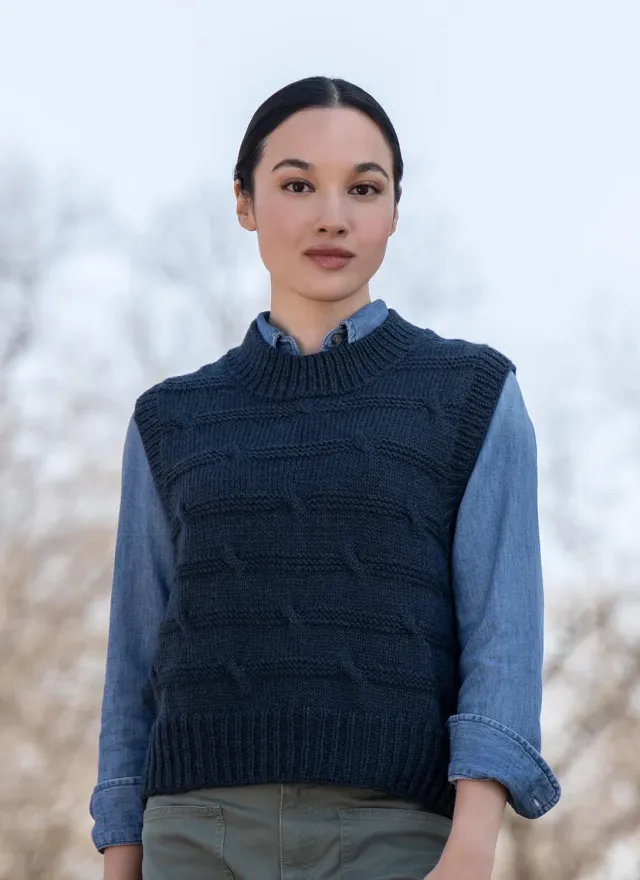 Blue Sky Fibers Classic Series Ulappa Weste Strickanleitung Extra