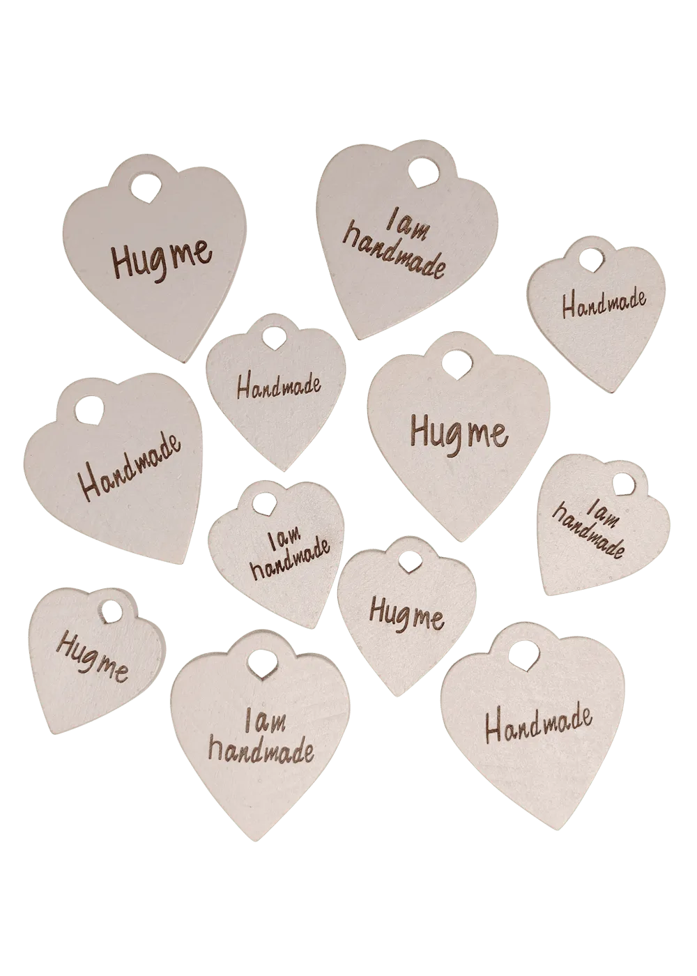 Go Handmade Good Stuff Holz-Charm Set 12-teilig grau