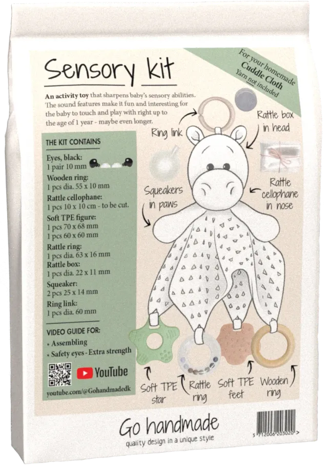 Go Handmade Sensory Kit Schmusetuch DIY-Set Rassel