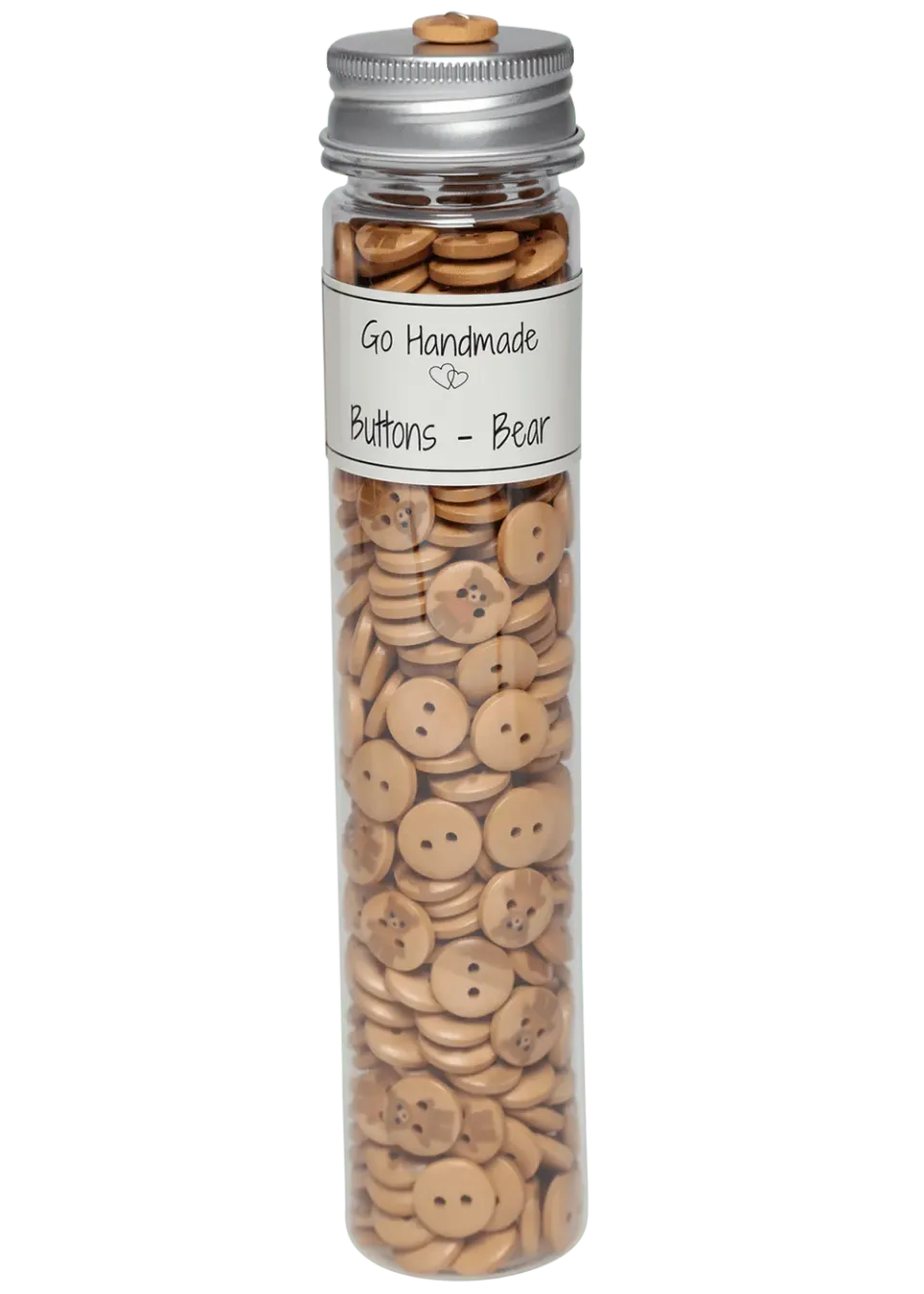 Go Handmade Teddy Knöpfe 13mm Beige 310 Stück Flasche