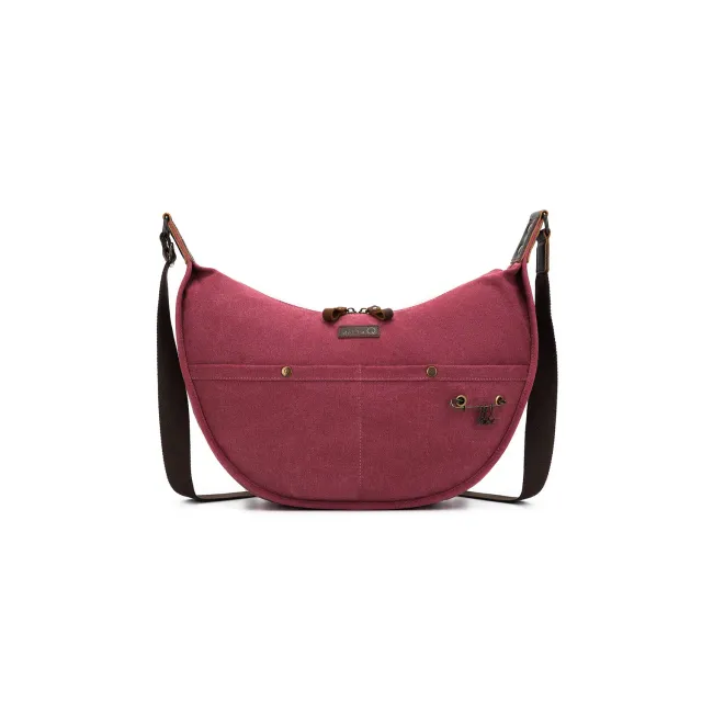 della Q Everyday Adella Stricktasche Maroon Canvas