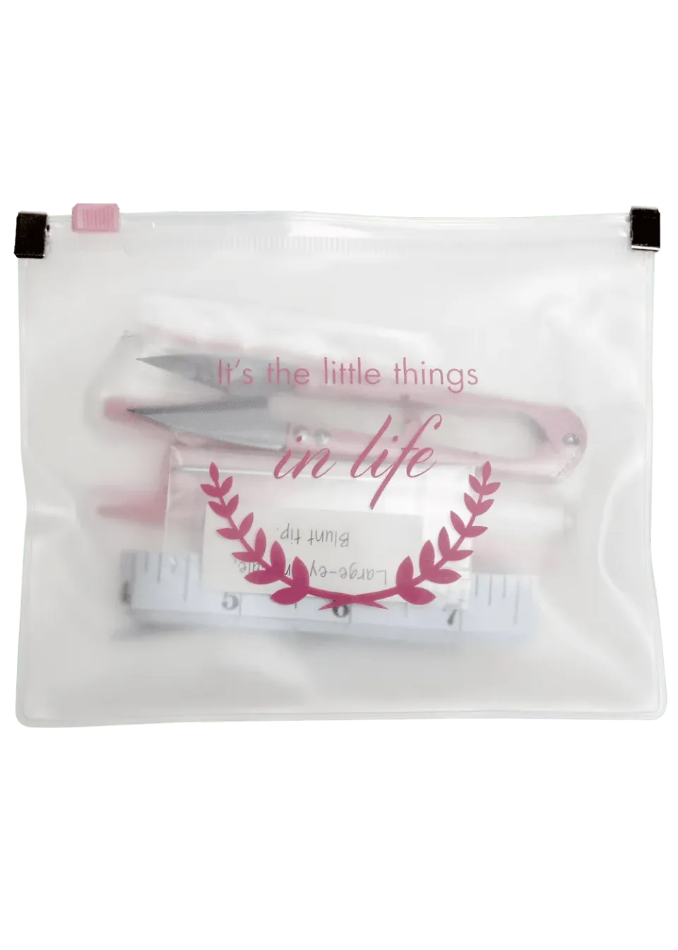 Go Handmade Häkelset 9-tlg Pink Reissverschlusstasche Zubehör