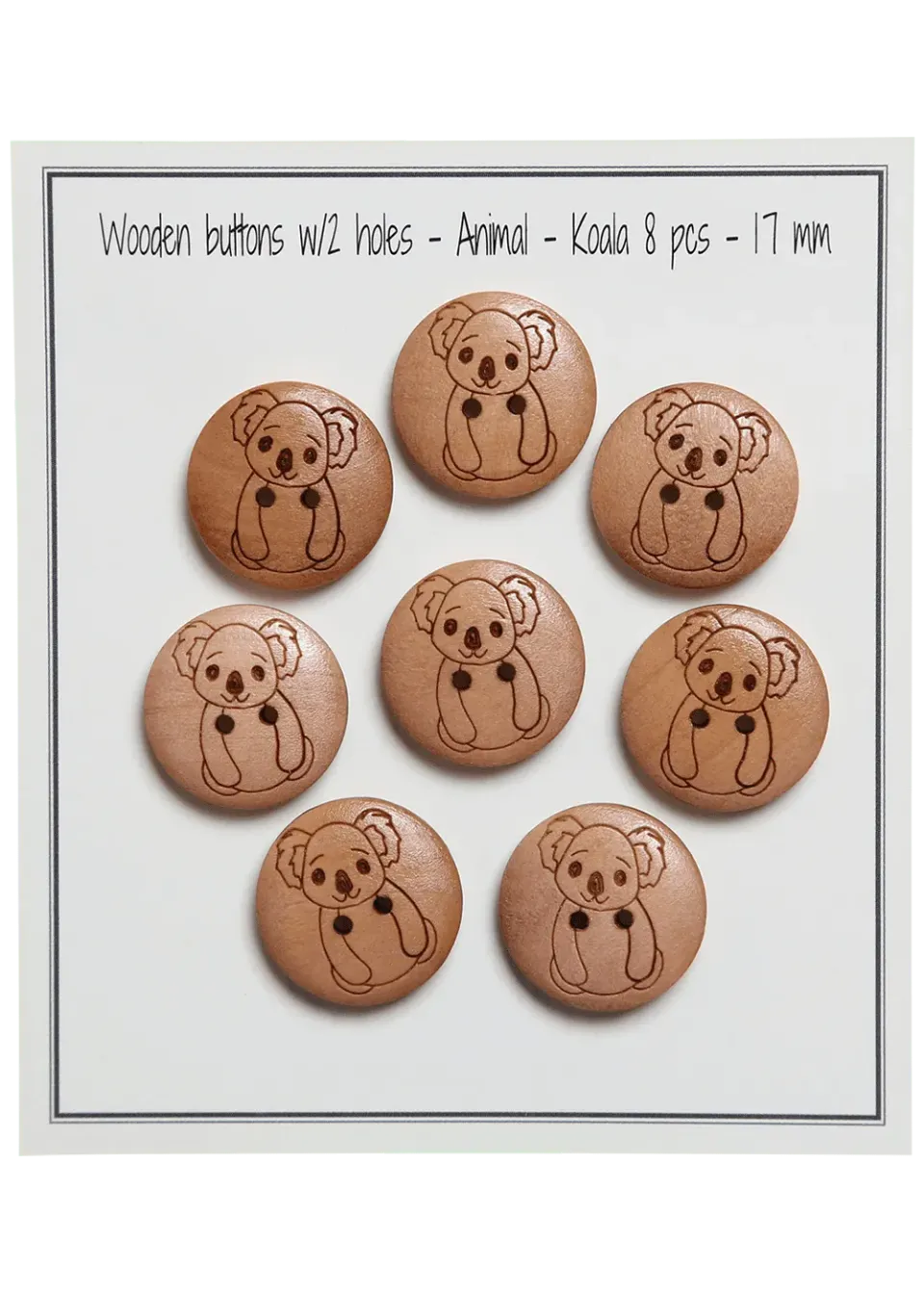 Go Handmade Koala Sicherheitsnase 17mm 8Stk Schwarz