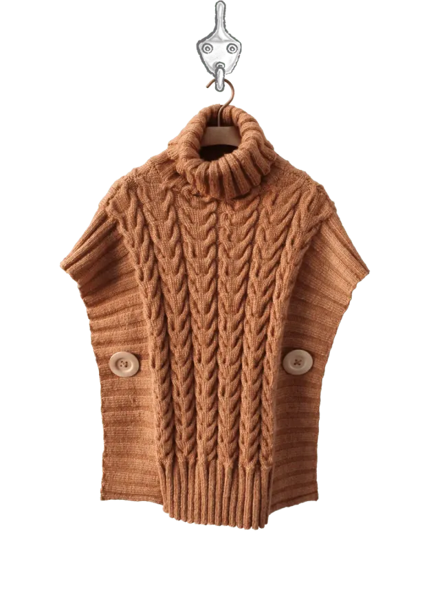 Go Handmade Poncho Emily Strickanleitung 2-12 Jahre