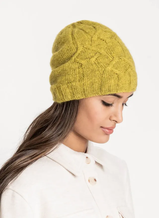 Blue Sky Fibers Henrico Hat Strickanleitung Zopfmütze