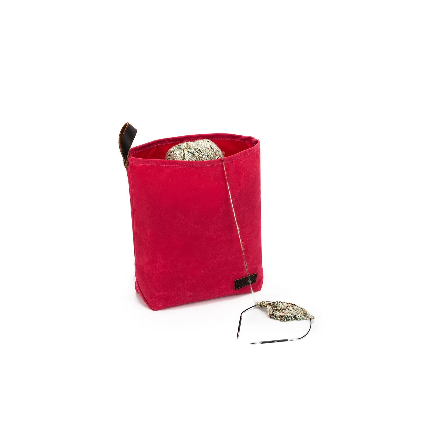 Madelinetosh Maker's Canvas Knit Sacks Tasche Vivid Rose 2er-Set