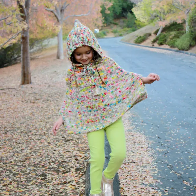 Madelinetosh Pixie Path Poncho Strickanleitung PDF Kapuze