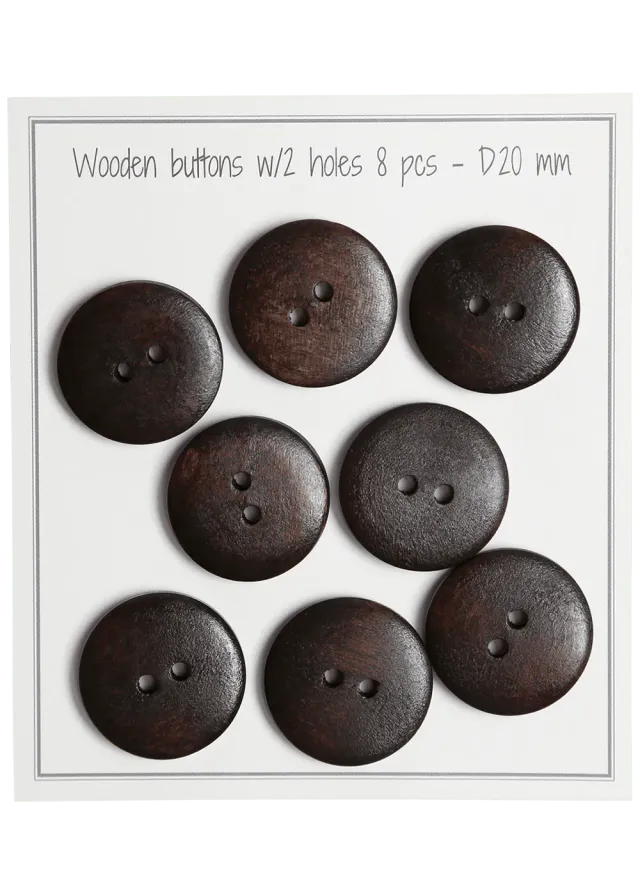 Go Handmade UFO Holzperlen braun 20 mm 8 Stk
