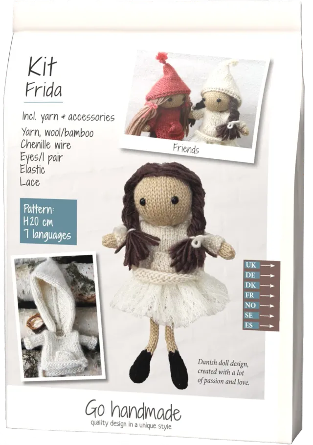 Go Handmade Frida Strickset Puppe mit Vintage-Garn