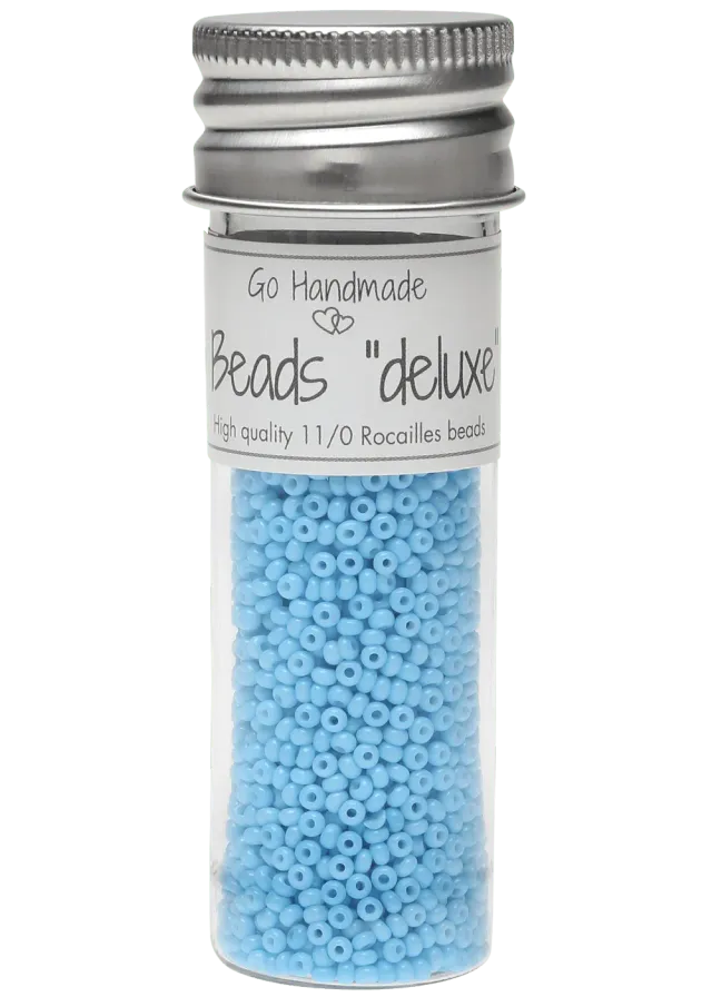 Go Handmade Sea Blue Glasperlen 30g seeblau 2,2 mm