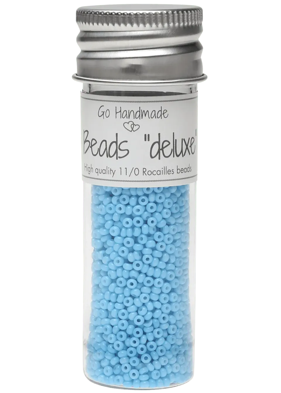 Go Handmade Glass Beads Glasperlen Seeblau 30g 2mm