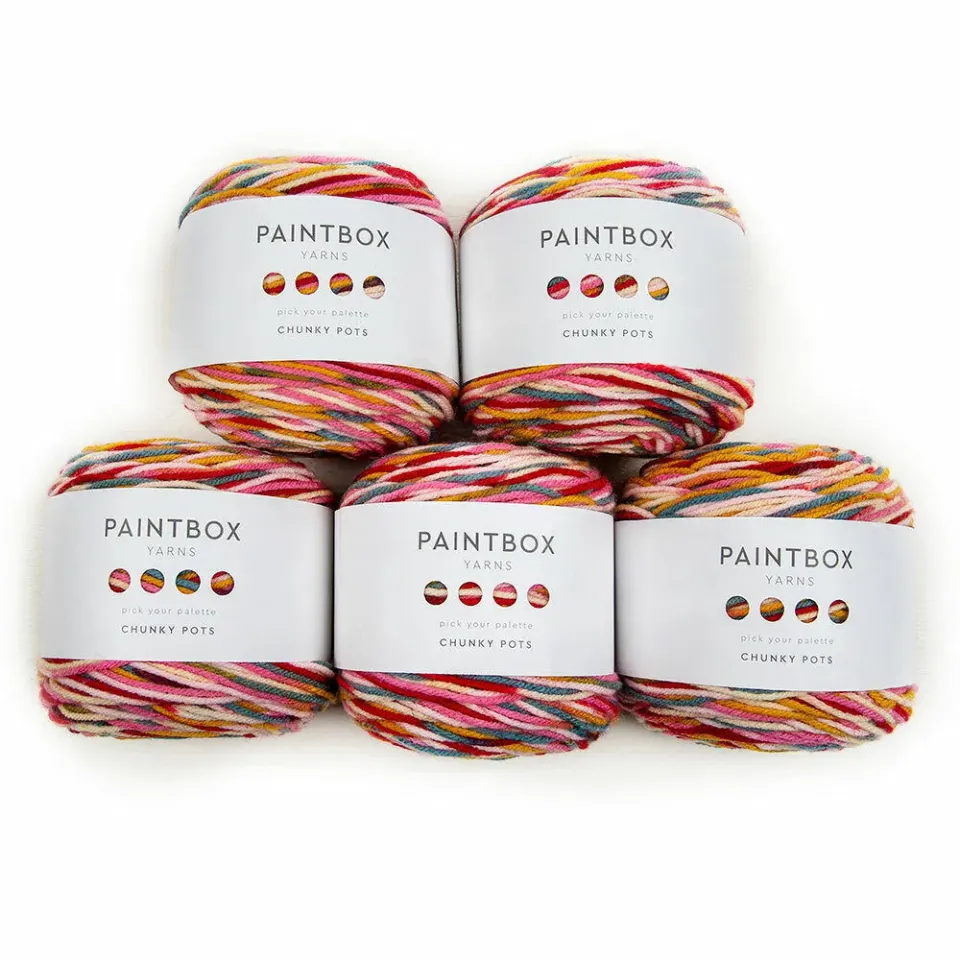 Paintbox Yarns Chunky Pots Wolle 5x200g Streifen