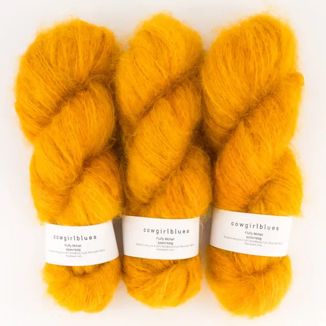 Cowgirlblues Fluffy Saffron Mohair 50g safran