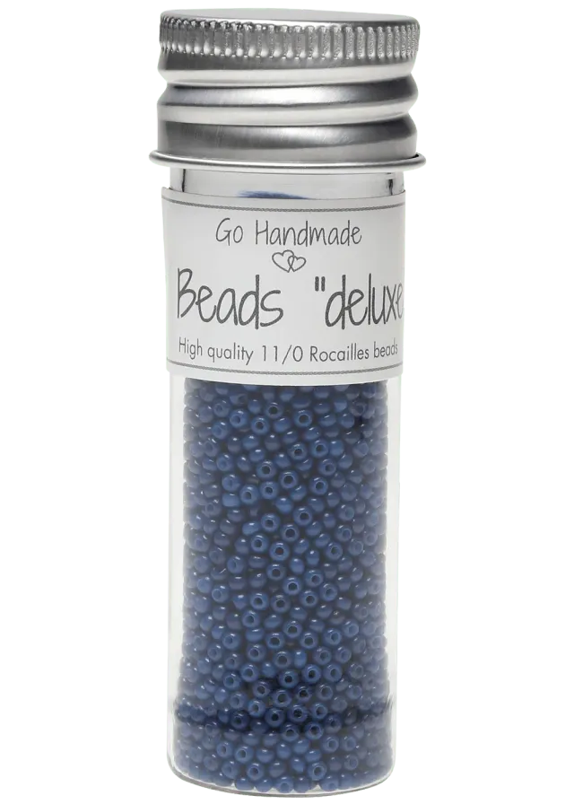 Go Handmade Glasperlen Rocailles blau 2,1 mm 30 g