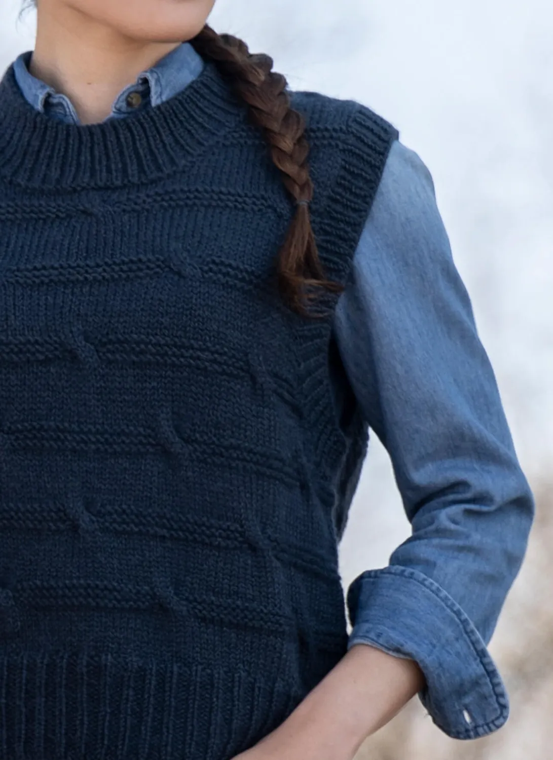 Blue Sky Fibers Classic Series Ulappa Weste Strickanleitung Extra